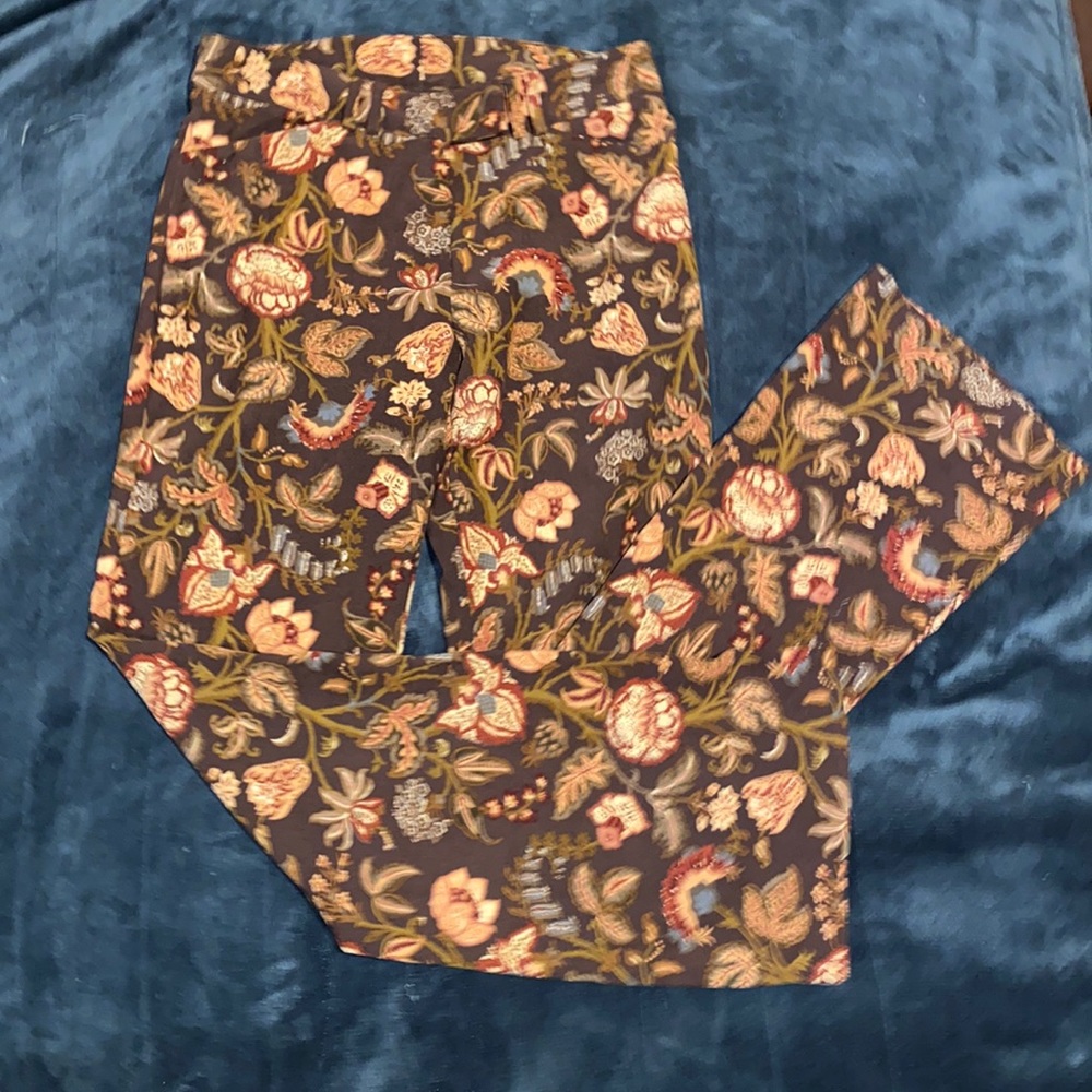 Gorgeous Soft Cotton Suede-like Ladies' Boho Autumn Floral Pants